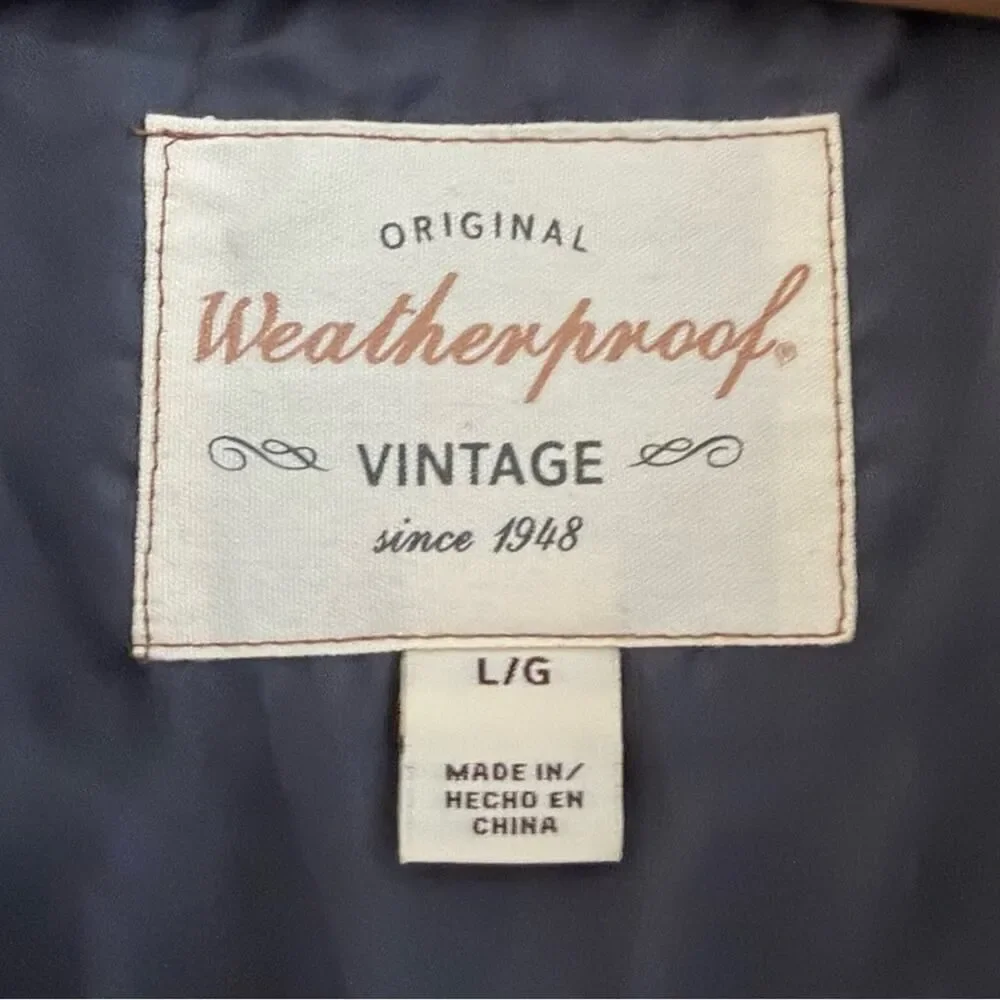 Men's Black Quilted Lightweight Vest Size L NWOT Weatherproof Vintage